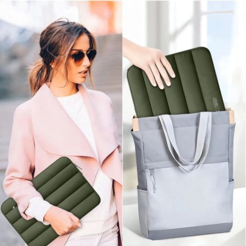 Torba Tech-Protett Fluffy na laptopa 15-16 - zielona Tech-Protect