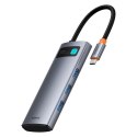 Hub USB-C Baseus Metal Gleam 7w1 HDMI 4K 60Hz / 3x USB 3.0 / USB-C PD / SD / microSD - szary Baseus