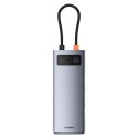 Hub USB-C Baseus Metal Gleam 7w1 HDMI 4K 60Hz / 3x USB 3.0 / USB-C PD / SD / microSD - szary Baseus