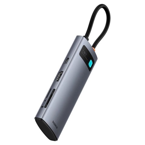 Hub USB-C Baseus Metal Gleam 7w1 HDMI 4K 60Hz / 3x USB 3.0 / USB-C PD / SD / microSD - szary Baseus