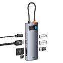 Hub USB-C Baseus Metal Gleam 7w1 HDMI 4K 60Hz / 3x USB 3.0 / USB-C PD / SD / microSD - szary Baseus