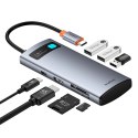 Hub USB-C Baseus Metal Gleam 7w1 HDMI 4K 60Hz / 3x USB 3.0 / USB-C PD / SD / microSD - szary Baseus