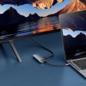 Hub USB-C Baseus Metal Gleam 7w1 HDMI 4K 60Hz / 3x USB 3.0 / USB-C PD / SD / microSD - szary Baseus