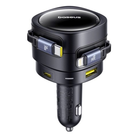 Ładowarka samochodowa Baseus Enjoyment Max 90W 2x USB-C + kabel USB-C i Lightning - czarna Baseus