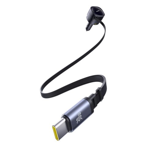 Ładowarka samochodowa Baseus Enjoyment Max 90W 2x USB-C + kabel USB-C i Lightning - czarna Baseus