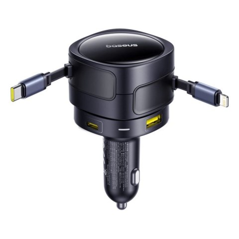 Ładowarka samochodowa Baseus Enjoyment Max 90W 2x USB-C + kabel USB-C i Lightning - czarna Baseus