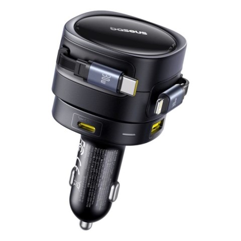 Ładowarka samochodowa Baseus Enjoyment Max 90W 2x USB-C + kabel USB-C i Lightning - czarna Baseus