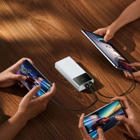 Powerbank Baseus EnerFill FP41 30000mAh 22.5W z kablem Baseus Simple USB-A - USB-C 3A 30cm - biały Baseus