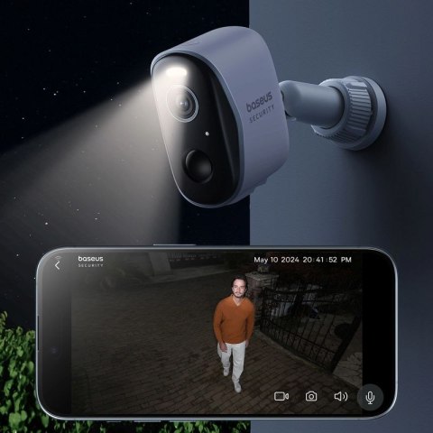 Zewnętrzny zestaw monitoringu Baseus Security N1 Plus Dual 2K (2 kamery) - biały Baseus