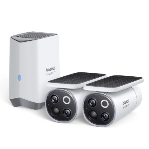 Zewnętrzny zestaw monitoringu Baseus Security S1 Pro Dual 3K (2 kamery) - biały Baseus
