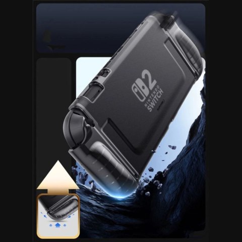 Etui Supcase Crystal na Nintendo Switch 2 - przezroczysto-czarne Supcase