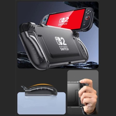 Etui Supcase Crystal na Nintendo Switch 2 - przezroczysto-czarne Supcase