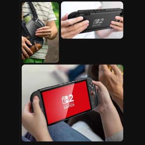Etui Supcase Crystal na Nintendo Switch 2 - przezroczysto-czarne Supcase