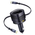 Ładowarka samochodowa Baseus Enjoyment Max 90W 2 x kabel USB-C + USB-A + USB-C - czarna Baseus