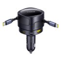 Ładowarka samochodowa Baseus Enjoyment Max 90W 2 x kabel USB-C + USB-A + USB-C - czarna Baseus