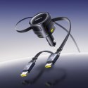 Ładowarka samochodowa Baseus Enjoyment Max 90W 2 x kabel USB-C + USB-A + USB-C - czarna Baseus