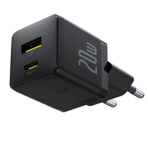 Ładowarka sieciowa Baseus Palm 20W USB-C USB-A - czarna Baseus