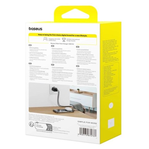 Ładowarka sieciowa Baseus Palm 20W USB-C USB-A - czarna Baseus