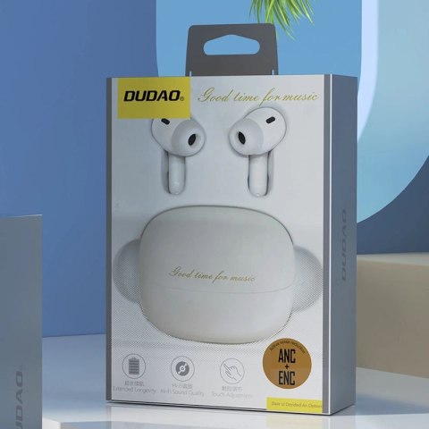 Słuchawki bezprzewodowe Dudao U21 TWS ANC ENC Bluetooth - białe Dudao