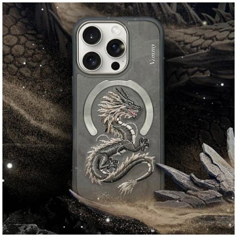 Etui Nimmy Dragon MagSafe na iPhone 16 Pro Max - szare Nimmy
