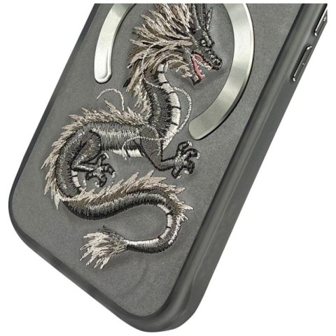 Etui Nimmy Dragon MagSafe na iPhone 16 Pro - szare Nimmy