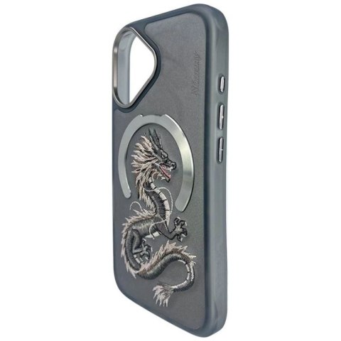 Etui Nimmy Dragon MagSafe na iPhone 16 - szare Nimmy