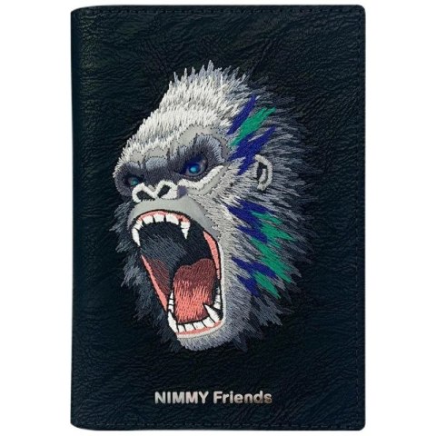 Etui Nimmy Raptor Gorilla na paszport / portfel - czarne Nimmy