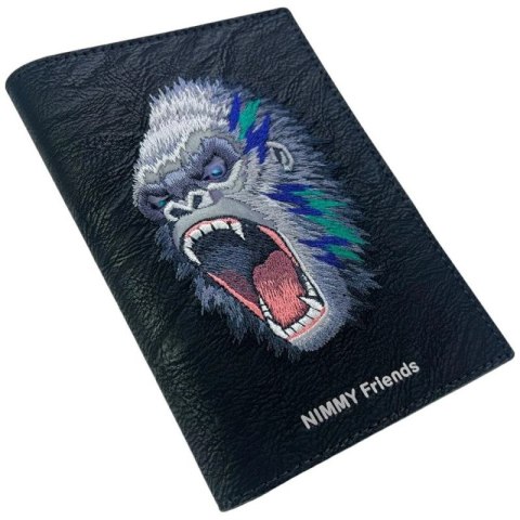 Etui Nimmy Raptor Gorilla na paszport / portfel - czarne Nimmy