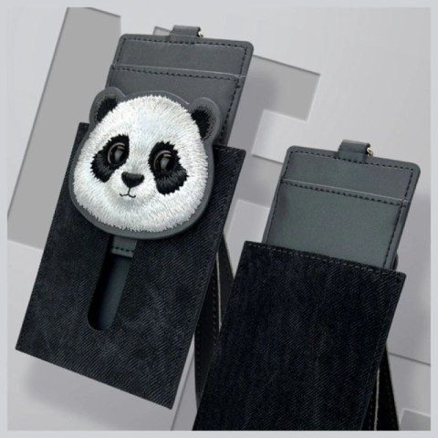 Portfel Nimmy Big Eyed Pet 2.0 Panda etui na karty - czarny Nimmy