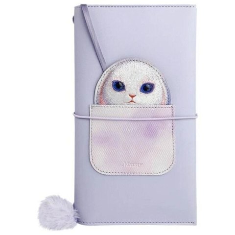 Zestaw Nimmy Big Eyed Pet 2.0 Rabbit 2w1 notatnik + długopis - fioletowy