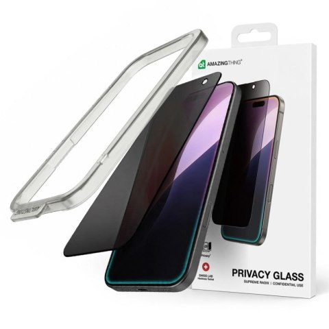 Szkło hartowane AMAZINGTHING Radix Privacy prywatyzujące na iPhone 17 Pro AmazingThing