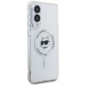 Etui Karl Lagerfeld Button Choupette Head Printed Logo MagSafe na Samsung Galaxy S25 Edge - białe Karl Lagerfeld