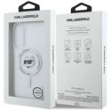 Etui Karl Lagerfeld Button Choupette Head Printed Logo MagSafe na Samsung Galaxy S25 Edge - białe Karl Lagerfeld