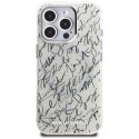 Etui Karl Lagerfeld IML Karl Script Pattern MagSafe na iPhone 16 Pro Max - białe Karl Lagerfeld