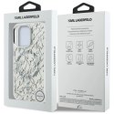 Etui Karl Lagerfeld IML Karl Script Pattern MagSafe na iPhone 16 Pro Max - białe Karl Lagerfeld