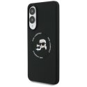 Etui Karl Lagerfeld Silicone nauble Heads And Circle MagSafe na Samsung Galaxy S25 Edge - czarne Karl Lagerfeld