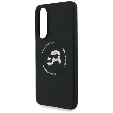 Etui Karl Lagerfeld Silicone nauble Heads And Circle MagSafe na Samsung Galaxy S25 Edge - czarne Karl Lagerfeld