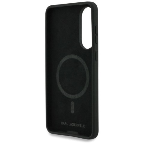 Etui Karl Lagerfeld Silicone nauble Heads And Circle MagSafe na Samsung Galaxy S25 Edge - czarne Karl Lagerfeld