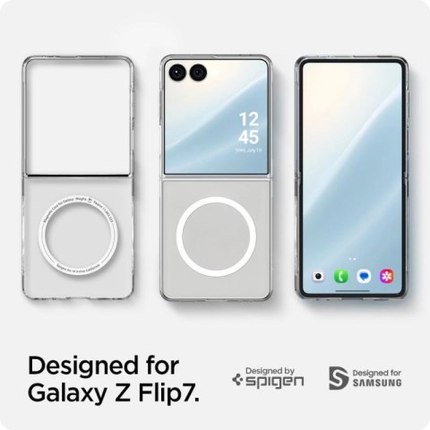 Etui Spigen AirSkin Mag MagSafe na Samsung Galaxy Z Flip 7 - przeroczysto-białe Spigen
