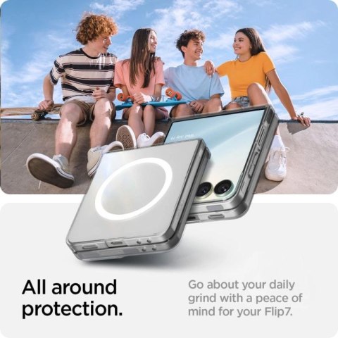Etui Spigen AirSkin Mag MagSafe na Samsung Galaxy Z Flip 7 - przeroczysto-białe Spigen