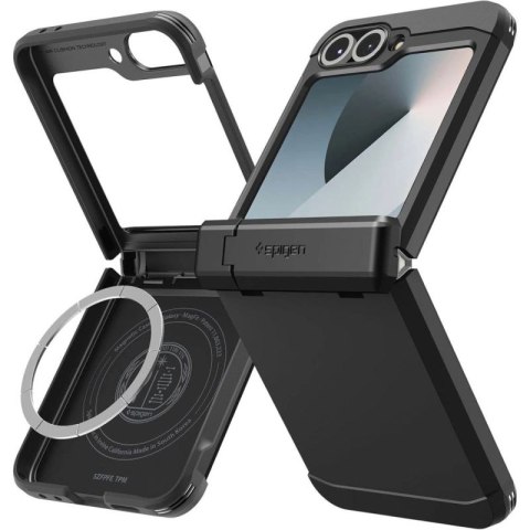 Etui Spigen Tough Armor Pro Mag MagSafe na Samsung Galaxy Z Flip 6 / 7 FE - czarne Spigen