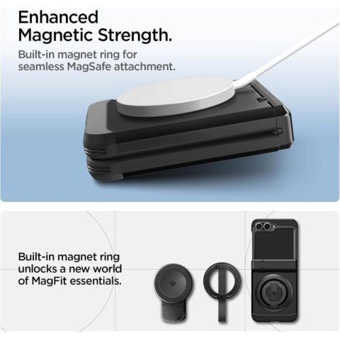 Etui Spigen Tough Armor Pro Mag MagSafe na Samsung Galaxy Z Flip 6 / 7 FE - czarne Spigen
