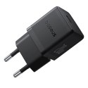 Ładowarka sieciowa Baseus Palm 1C 20W (z kablem Baseus Mini White USB-C 60W (20V/3A) 1m) - czarna Baseus