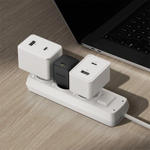 Ładowarka sieciowa Baseus Palm 1C 20W (z kablem Baseus Mini White USB-C 60W (20V/3A) 1m) - czarna Baseus