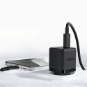 Ładowarka sieciowa Baseus Palm 1C 20W (z kablem Baseus Mini White USB-C 60W (20V/3A) 1m) - czarna Baseus
