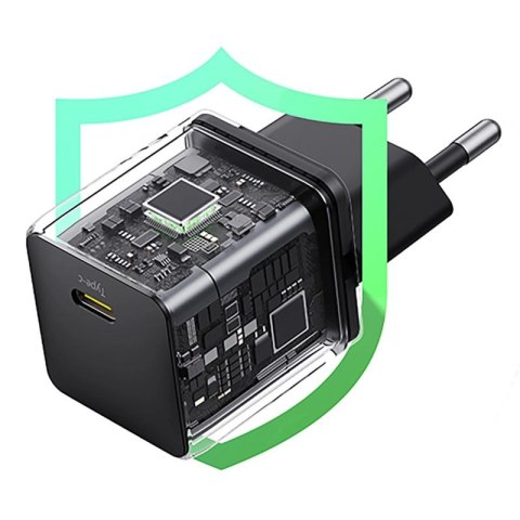 Ładowarka sieciowa Baseus Palm 1C 20W (z kablem Baseus Mini White USB-C 60W (20V/3A) 1m) - czarna Baseus