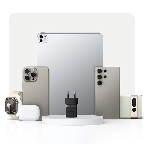 Ładowarka sieciowa Baseus Palm 1C 20W (z kablem Baseus Mini White USB-C 60W (20V/3A) 1m) - czarna Baseus