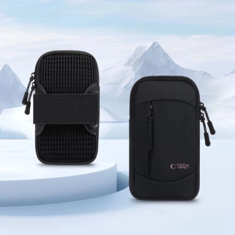 Opaska Tech-Protect M6 Universal Sport na ramię - czarno-różowa Tech-Protect