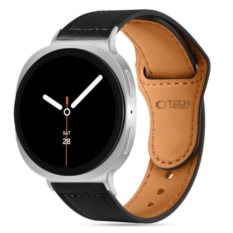 Pasek Tech-Protect Leatherfit na Samsung Galaxy Watch 40 / 44 / 46 mm - czarny Tech-Protect