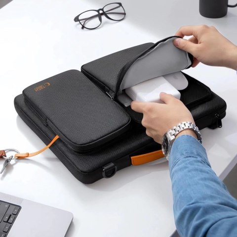 Torba Tech-Protect Defender Bag na laptopa 15-16 - czarno-pomarańczowa Tech-Protect
